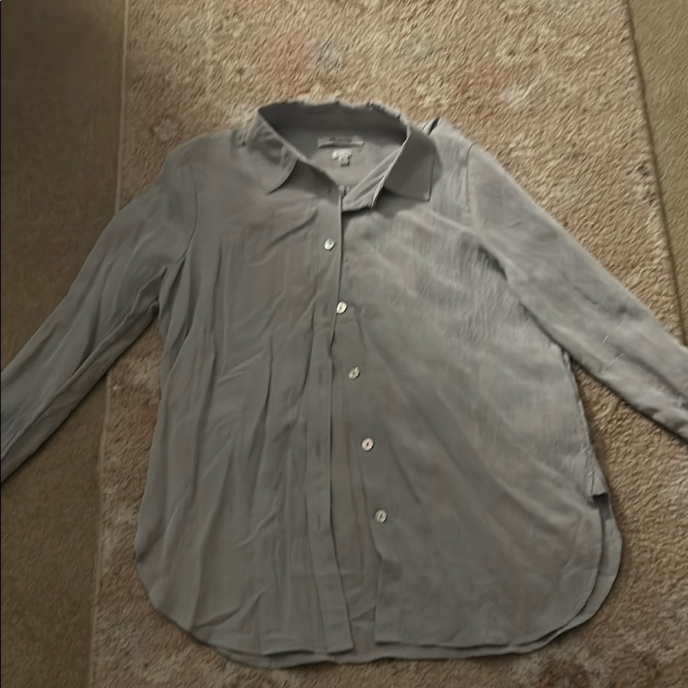 Gray Button-Up Shirt